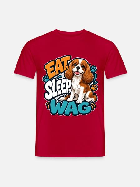 Kavallerier King Charles Spaniel - Männer T-Shirt - Rot