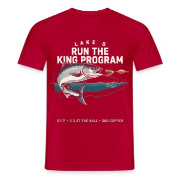 Lake Q Königfisch Lauf-Programm - Männer T-Shirt - Rot - Vorne - AI Model Male 178 dark (178cm)