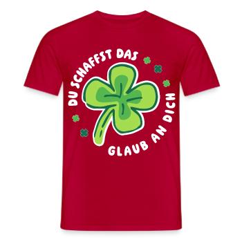 Du schaffst das! Glaub an dich! - Innere Stärke - Männer T-Shirt - Rot - Vorne - AI Model Male 178 dark (178cm)