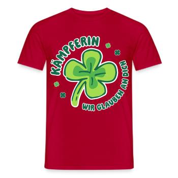 Kämpferin – Wir glauben an dich - Mutmacher - Männer T-Shirt - Rot - Vorne - AI Model Male 178 dark (178cm)