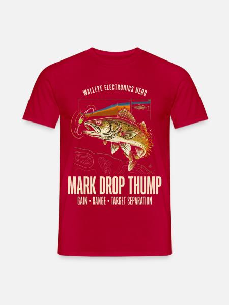 Mark Drop Thump Bass-Art - Männer T-Shirt - Rot