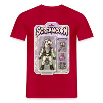Screamcorn Unicorn Krieger - Männer T-Shirt - Rot - Vorne - AI Model Male 178 dark (178cm)