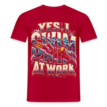 Rettungsschwimmer Wasserrettung Yes I Swim At Work - Männer T-Shirt - Rot - Vorne - AI Model Male 178 dark (178cm)