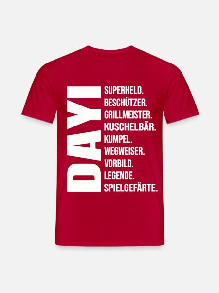 Dayi Definition Türkischer Onkel Geschenk Ideen - Männer T-Shirt - Rot