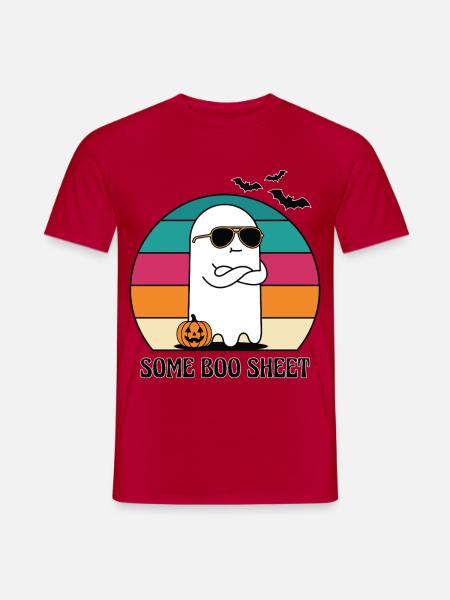 Buh, Laken, Geist, Sonnenuntergang - Männer T-Shirt - Rot