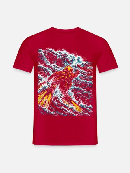 Rettungsschwimmer Wasserrettung - Männer T-Shirt - Rot