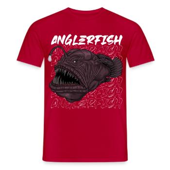 Tiefsee Monster - Anglerfisch - Männer T-Shirt - Rot - Vorne - AI Model Male 178 dark (178cm)