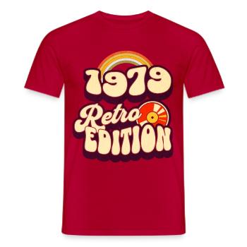 1979 Retro Edition Geburtstag Vintage 70er Spruch - Männer T-Shirt - Rot - Vorne - AI Model Male 178 dark (178cm)