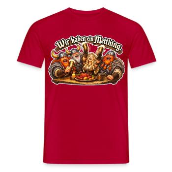 Vikingen Metthing Gemeinschaft - Männer T-Shirt - Rot - Vorne - AI Model Male 178 dark (178cm)
