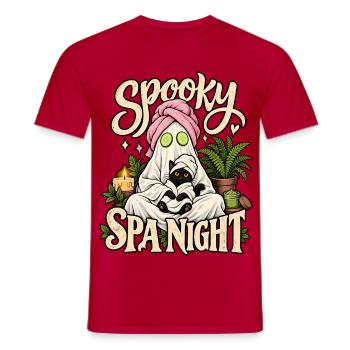 Spooky Spa Night - Männer T-Shirt - Rot - Vorne - AI Model Male 178 dark (178cm)