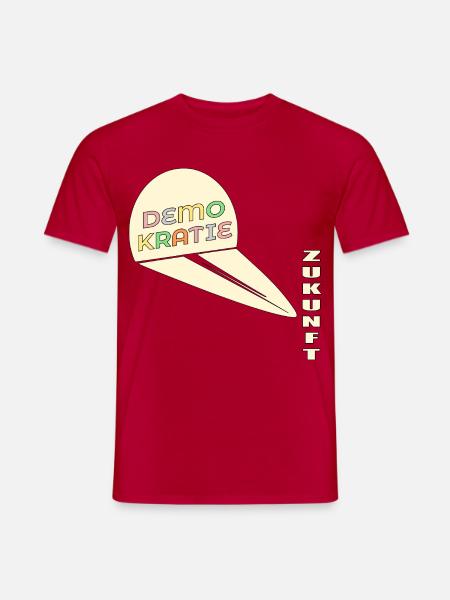 Zukunft Schatten Demokratie - Männer T-Shirt - Rot