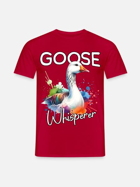 Gans Flüsterer - Männer T-Shirt - Rot