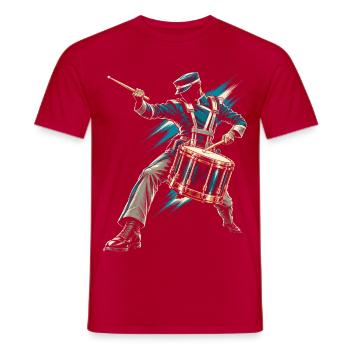 Drum Corps Spielmannszug - Männer T-Shirt - Rot - Vorne - AI Model Male 178 dark (178cm)