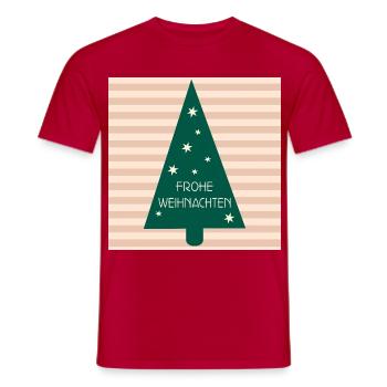 Frohe Weihnachten Weihnachtsbaum - Männer T-Shirt - Rot - Vorne - AI Model Male 178 dark (178cm)