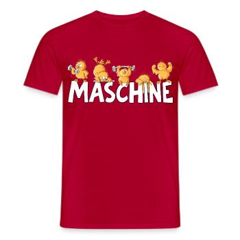 Maschine Küken Workout Fitness Kraftsport Humor - Männer T-Shirt - Rot - Vorne - AI Model Male 178 dark (178cm)