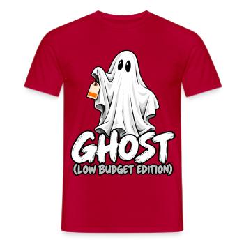 Geist Cartoon Low Budget Edition - Männer T-Shirt - Rot - Vorne - AI Model Male 178 dark (178cm)