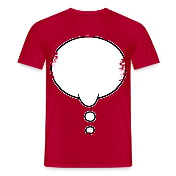Denkblase used look - Männer T-Shirt - Rot - Vorne - AI Model Male 178 dark (178cm)