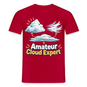 Amateur Cloud Expert  - Männer T-Shirt - Rot - Vorne - AI Model Male 178 dark (178cm)
