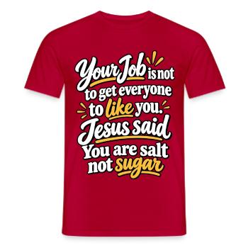 Christliche Botschaft Salz der Erde - Männer T-Shirt - Rot - Vorne - AI Model Male 178 dark (178cm)