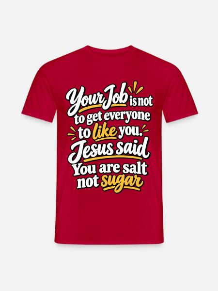 Christliche Botschaft Salz der Erde - Männer T-Shirt - Rot