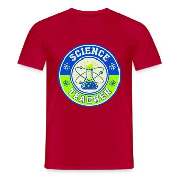 Vintage Science Teacher Flask Planetarische Umlaufbahnen oben - Männer T-Shirt - Rot - Vorne - AI Model Male 178 dark (178cm)