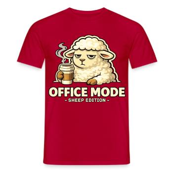 Office Mode Schaf-Edition - Männer T-Shirt - Rot - Vorne - AI Model Male 178 dark (178cm)