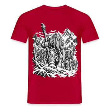 Bergtrolle – Unheimlicher Marsch - Männer T-Shirt - Rot - Vorne - AI Model Male 178 dark (178cm)