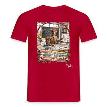 Heuschrecke JOGUE Statistiker 4 Sprachen Pop Art - Männer T-Shirt - Rot - Vorne - AI Model Male 178 dark (178cm)