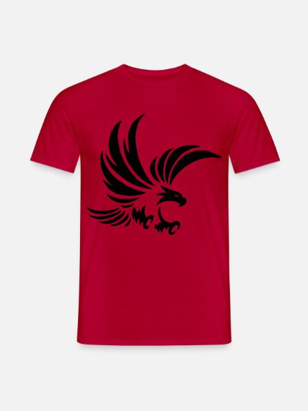 Schwarzer Totemadler - Männer T-Shirt - Rot