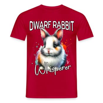 Zwergkaninchen Flüsterer - Männer T-Shirt - Rot - Vorne - AI Model Male 178 dark (178cm)