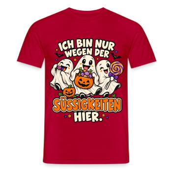Süßigkeiten Geister Halloween - Männer T-Shirt - Rot - Vorne - AI Model Male 178 dark (178cm)
