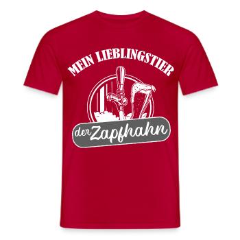 Mein Lieblingszapfhahn - Männer T-Shirt - Rot - Vorne - AI Model Male 178 dark (178cm)
