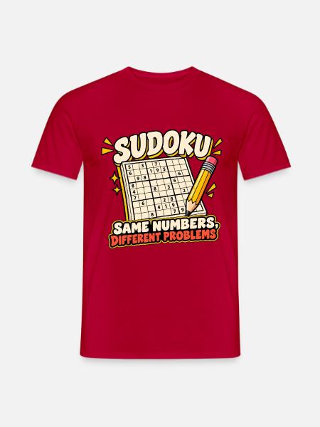 Sudoku - Männer T-Shirt - Rot