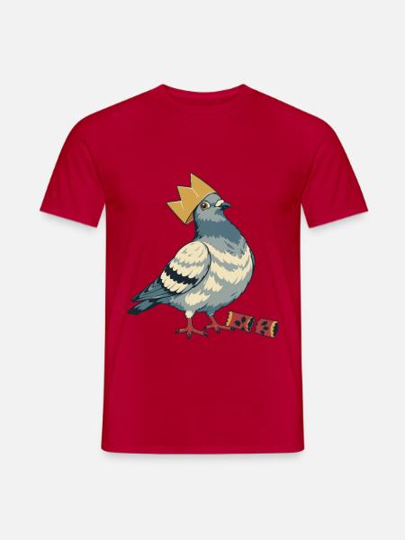 Weihnachtsknacker-Taube - Männer T-Shirt - Rot