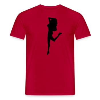 Sexy Girl - Men's T-Shirt - red - Front - AI Model Male 178 dark (178cm)