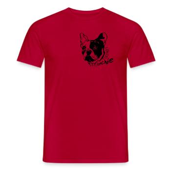 Frenchie - T-shirt homme - rouge - Devant - AI Model Male 178 dark (178cm)