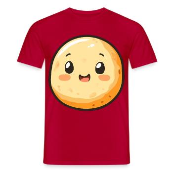 Happy Potato Cartoon - Design adorable et amusant - T-shirt homme - rouge - Devant - AI Model Male 178 dark (178cm)