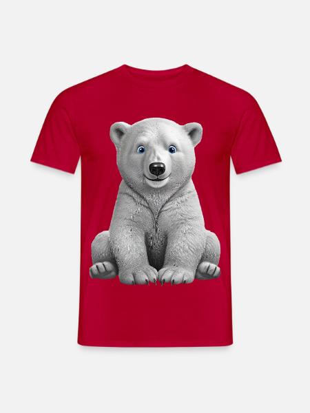 Eisbaer  - Männer T-Shirt - Rot