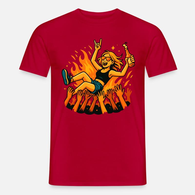 crowd surf - Männer T-Shirt - Rot