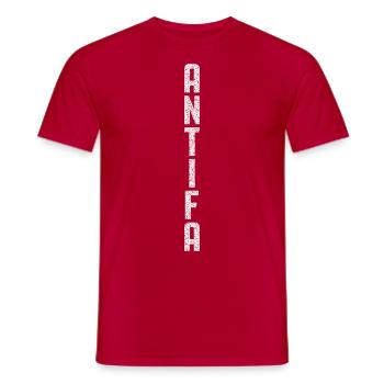 Antifa Vertical - Men's T-Shirt - red - Front - AI Model Male 178 dark (178cm)