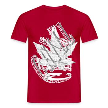 Feuille de chanvre CHILL - T-shirt homme - rouge - Devant - AI Model Male 178 dark (178cm)