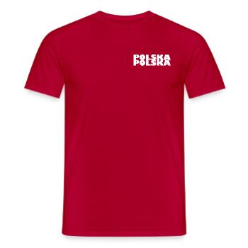 Polska - Männer T-Shirt - Rot - Vorne - AI Model Male 178 dark (178cm)