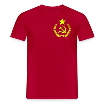 urss hemblem - Men's T-Shirt - red - Front - AI Model Male 178 dark (178cm)