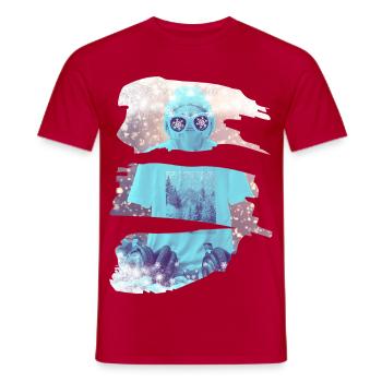 It's snowing - Men's T-Shirt - red - Front - AI Model Male 178 dark (178cm)