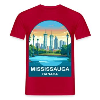 Mississauga Canada Absolute Towers Art de voyage - T-shirt homme - rouge - Devant - AI Model Male 178 dark (178cm)
