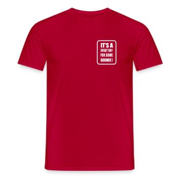 Science Day - Männer T-Shirt - Rot - Vorne - AI Model Male 178 dark (178cm)