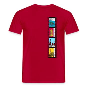 Cityscapes Hanover Set 04 - T-shirt homme - rouge - Devant - AI Model Male 178 dark (178cm)