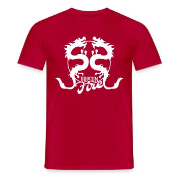 Arts Martiaux Fantasy Dragon Feu. Dragons de Chine - T-shirt homme - rouge - Devant - AI Model Male 178 dark (178cm)
