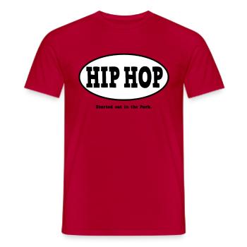Begonnen im Park. Hip Hop - Männer T-Shirt - Rot - Vorne - AI Model Male 178 dark (178cm)