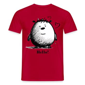 Cuddly Cuddly Cuddly Monster - Men's T-Shirt - red - Front - AI Model Male 178 dark (178cm)